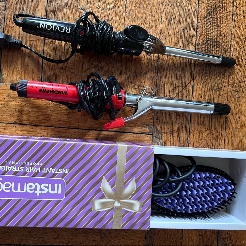 Revlon and Windmere Curling Irons with Instamagic Hair Straightener